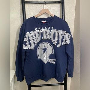 Dallas Cowboys Sweatshirt Mitchell & Ness Crewneck Retro 90s Sz Large NFL